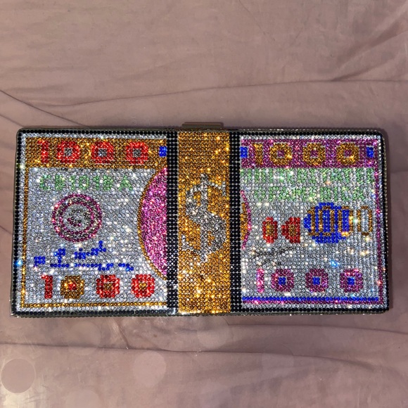 Handbags - Money Rhinestone Multi Color Crossbody It Girl Bag🥰